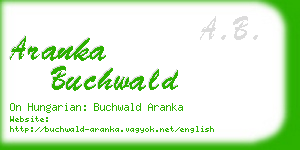 aranka buchwald business card